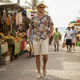 Flame Weaving – Retro Hibiscus with Tribal Totem Shirt